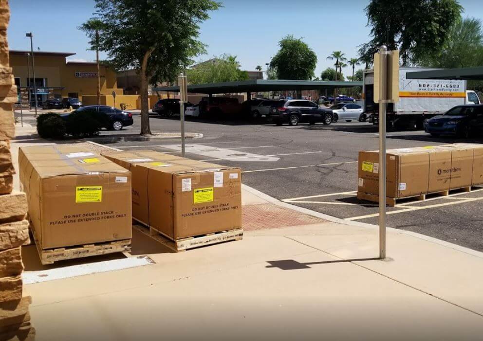 Moving truck prepared for a Gilbert-area move